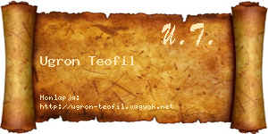 Ugron Teofil névjegykártya